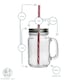 image 3 of Rink Drink Mason Drinking Jar Glasses with Straws - 450ml - Pack of 4 | Clear | Clear
