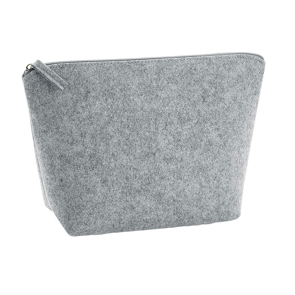 image 1 of Bagbase Felt Accessory Bag - Grey Melange - 19cm x 9cm x 18cm Grey