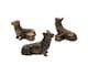 image 1 of Corgi Plant Pot Feet - Set of 3 - L6 x W8 x H6.5 cm | Brown