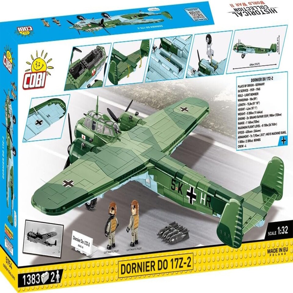image 1 of Cobi 5754 - World War II - Dornier DO17 1383 pcs