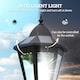 image 10 of Outsunny Outdoor Solar Powered Lantern Lamp Garden Lamp Post Light Black