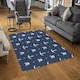 image 2 of Anchor with Skull & Bones (Rug) Blue | XL: 160x230cm