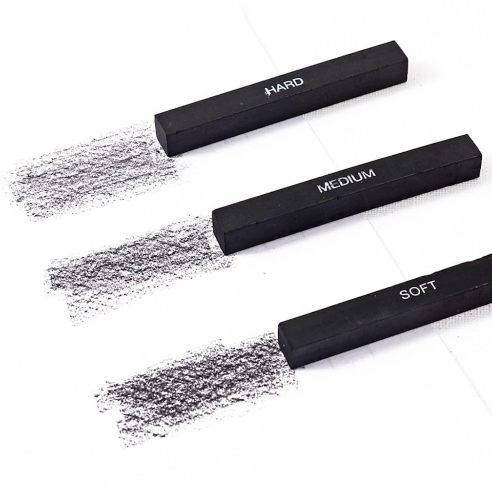 image 1 of Pack of 6 Compressed Charcoal Stick Set