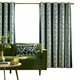 image 2 of Orla Kiely Sycamore Stripe Blue Curtains 168x229cm