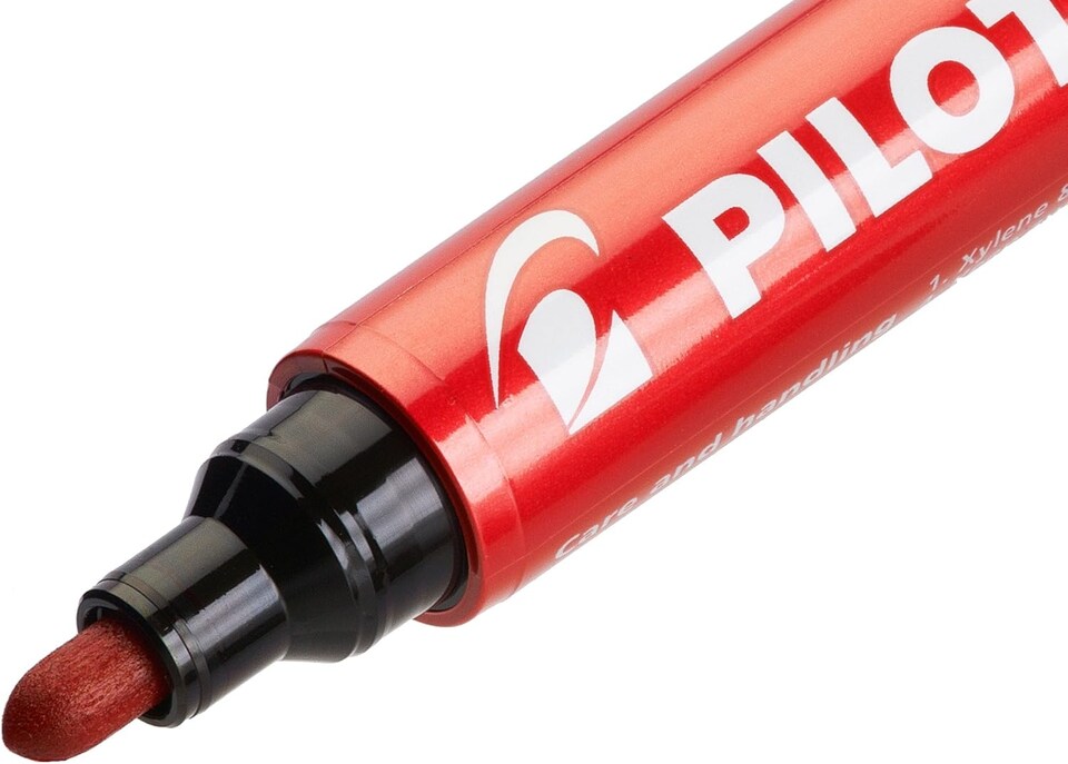 image 1 of Pilot 100 Permanent Markers Black Bullet Tip Value Pack 20