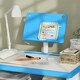 image 8 of HOMCOM Kids Desk and Chair Set Adjustable Height Study Table Set w/ Drawer | Blue