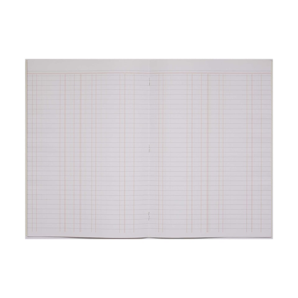 image 1 of Rhino A4 Exercise Book 32 Page Double Entry Ruling Bookkeeping Purple 1 Pack