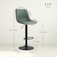 image 7 of HOMCOM Bar Stools Set of 2 Adjustable Swivel Bar Chairs with Backrest Blue