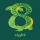 image 1 of 8th Birthday Crocodile Card - Cute Art Card By Paul Delaney