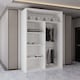 image 3 of Sliding Wardrobes 4U Modern Panelled Mirror Sliding Wardrobe - 120cm to 203cm, White, Black, Grey, Oak