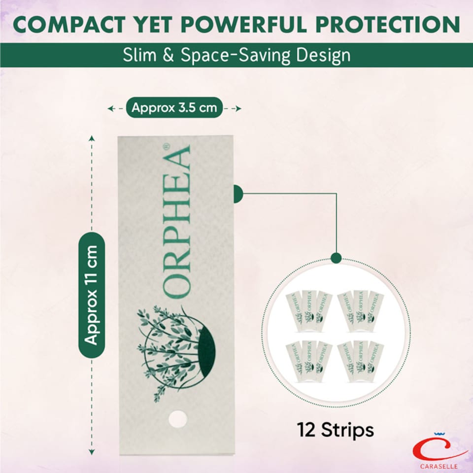 image 1 of Caraselle Orphea Anti Moth Strips - Floral Scent (12 pack)