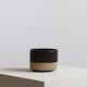 image 4 of Interiors by Premier Large Ceramic Planter, Modern Black and Gold Planter for Indoor Plants, Drum-shaped Ceramic Planter for Home Black