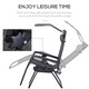 image 8 of Outsunny Zero Gravity Chair Adjustable Patio Lounge w/ Cup Holder Light Grey