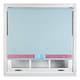image 1 of FURNISHED Blackout Roller Blind with Pink Glitter Trim and Duck Egg Bow Trimmable Window Shade | Blue | Duck Egg Blue | (W) 190cm x (L) 210cm