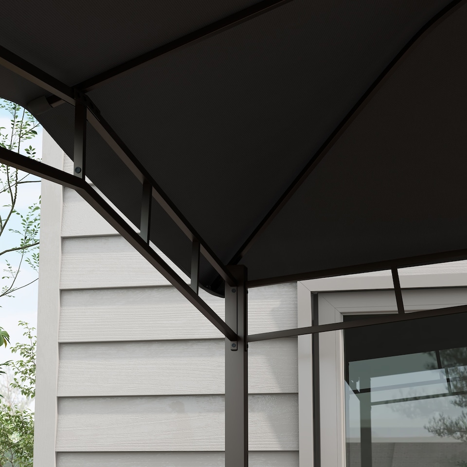 image 1 of Outsunny 3x3m Outdoor Gazebo Garden Gazebo Pavilion Sunshade Canopy Tent with Steel Frame, Grey