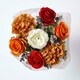 image 8 of Homescapes Artificial Orange Roses and Peonies Bouquet, 67 cm