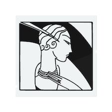Art Deco Woman Splash Back | White