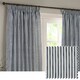 image 1 of Yard Hebden Striped Cotton Navy Pencil Pleat Curtains 229 x 137cm Multi