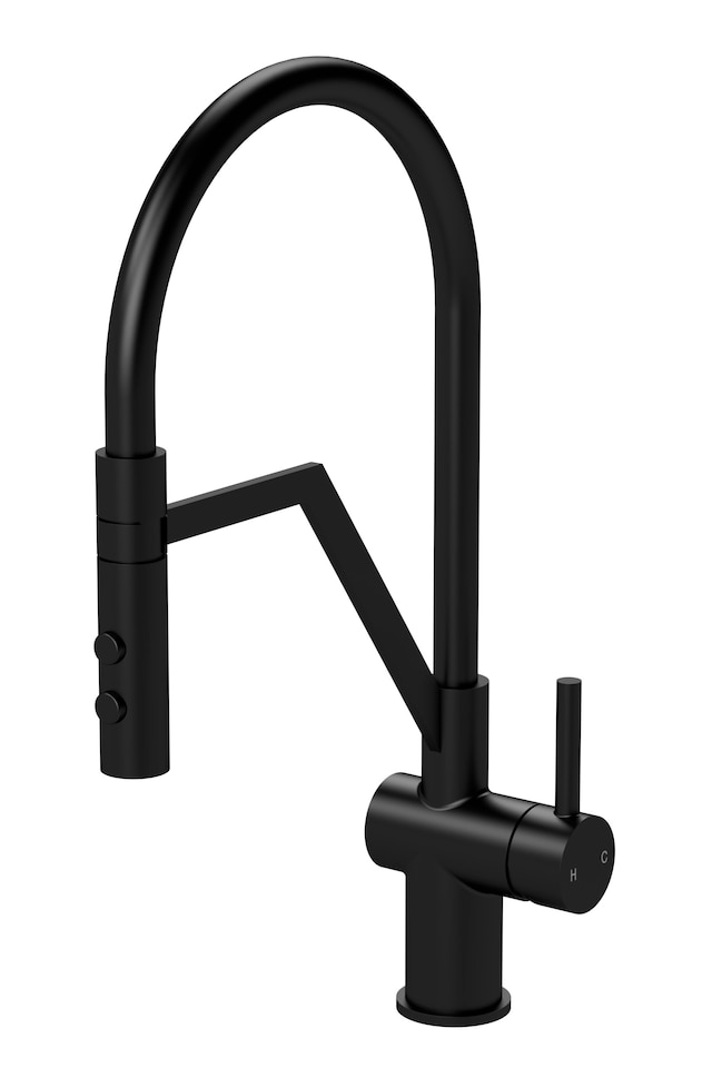 image 1 of Rana Kitchen Mono Mixer Tap - Spout Single Lever Matt Black | Black | Matt Black | 1