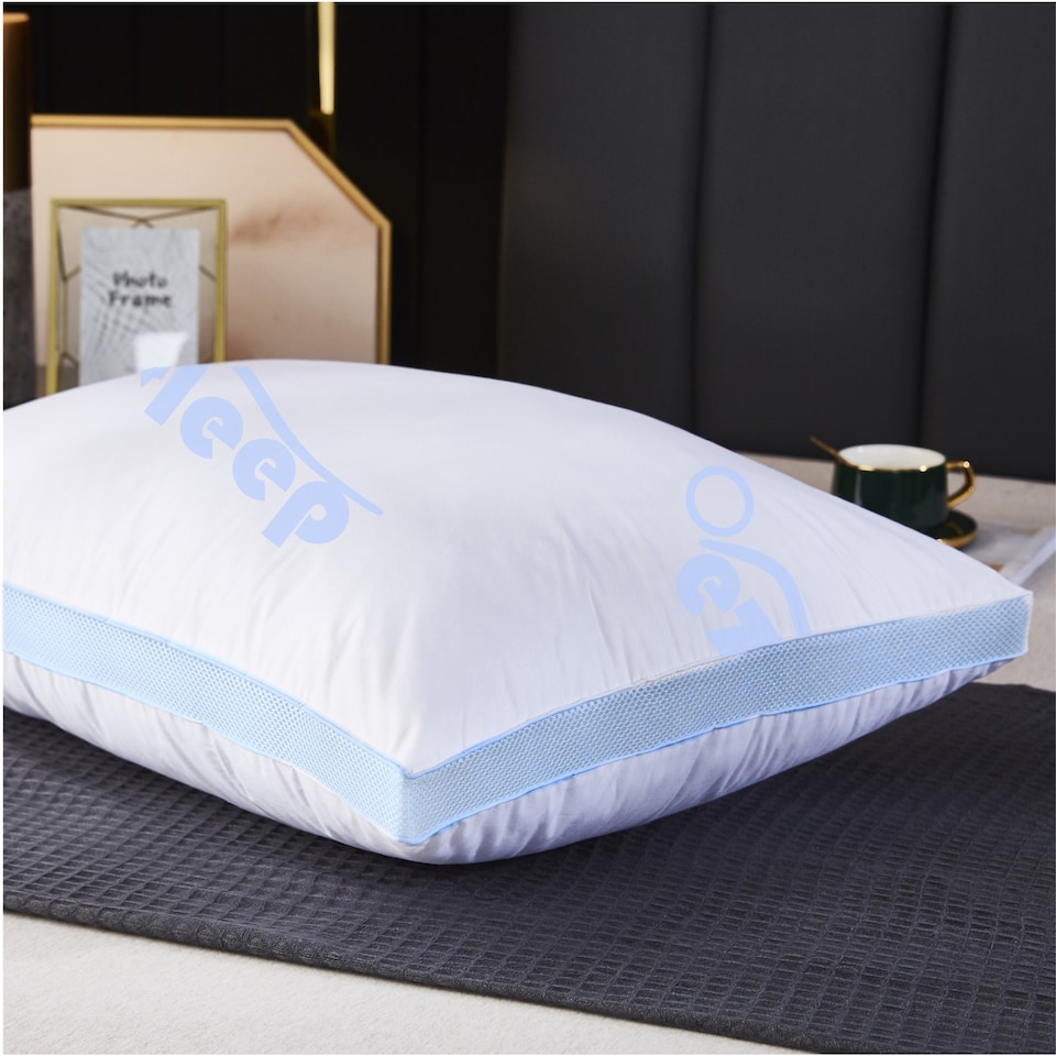 image 1 of Ezysleep Medium Support Air Flow Memory Foam Pillow Premium Supersoft and Thick | White