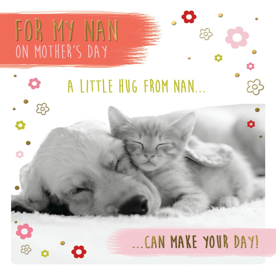 image 1 of For My Nan, A Little Hug From Nan Can Make Your Day - Mother's Day Card