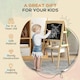 image 5 of AIYAPLAY 3 in 1 Kids Easel with Paper Roll, Storage Baskets - Natural 