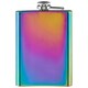 image 4 of Interiors by Premier Oil Slick Hip Flask, Trendy 5oz Stainless Steel Flask With Iridescent Finish And Secure Screw Cap,