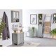 image 4 of VonHaus Shrewsbury Grey Slim Bathroom Storage Unit with Drawers