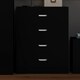 image 1 of FWStyle Tunis 4 Drawer Chest Of Drawers Matt Black