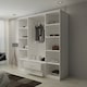 image 4 of Modern Space-Saving 4-Door Hinged Wardrobe with Central Mirrored Doors - 8 Shelves & 2 Drawers, 171cm Wide
