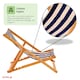 image 6 of Oypla Traditional Folding Hardwood Garden Beach Deck Chairs Deckchairs Blue