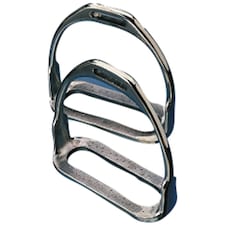 Korsteel Stainless Steel Two Bar Stirrup Irons - Silver - 4.25 inches