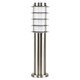 image 4 of ValueLights Wharf Outdoor Stainless Steel 450mm Bollard Lantern Light Post & Warm White LED Bulb