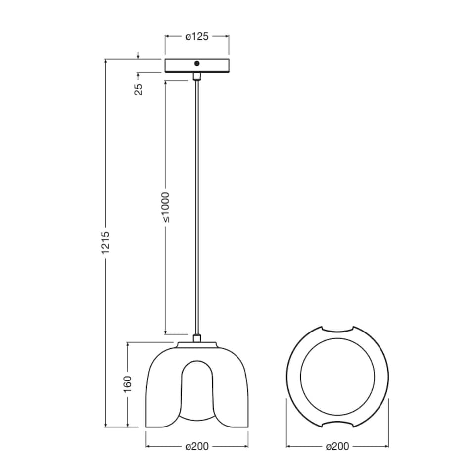 image 1 of Osram Decor Corolle Pendant Ceiling Light E27 Orange Orange
