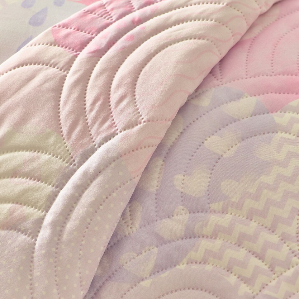 image 1 of Catherine Lansfield Kids Soft as a Cloud Bedspread | Pink | One Size
