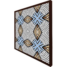 Abstract geometric shapes & hand drawn brush stokes (Picture Frame) Brown | XL