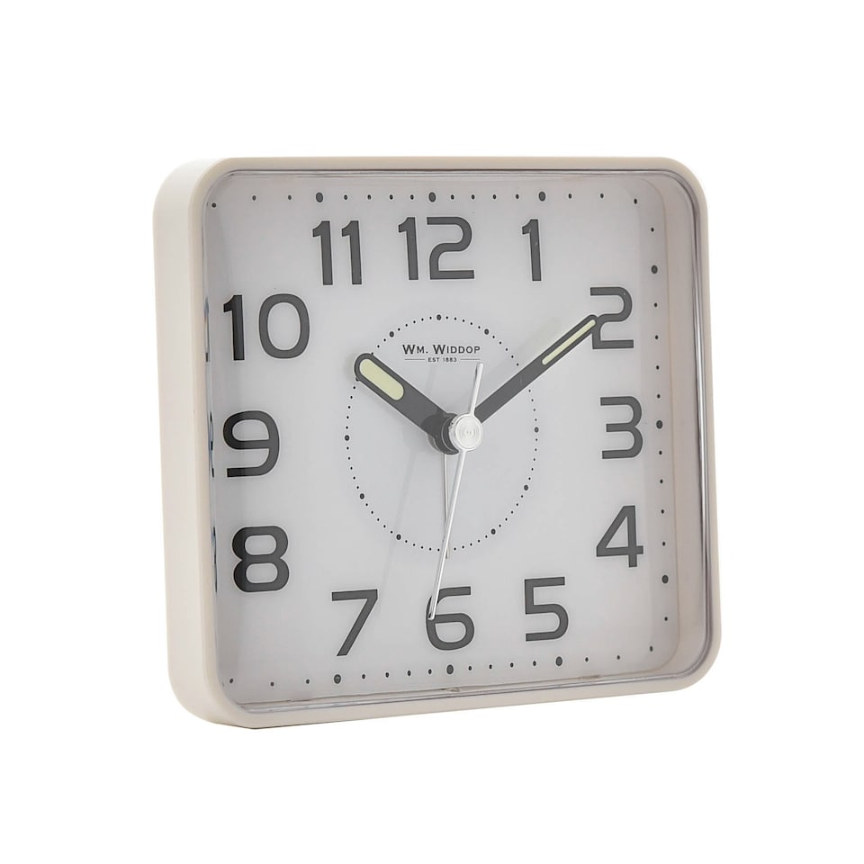 image 1 of Hometime White Alarm Clock - Dual Indicating Light System White