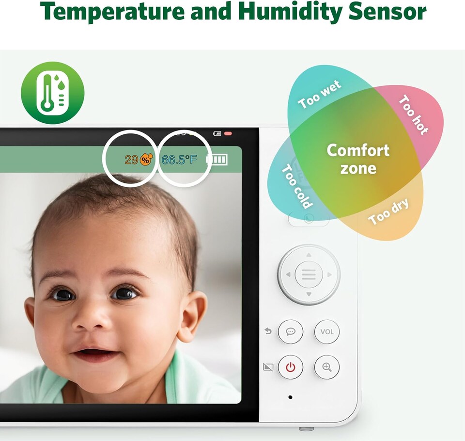 image 1 of LeapFrog LF920HD 7″ Video Baby Monitor with Colour Night Vision
