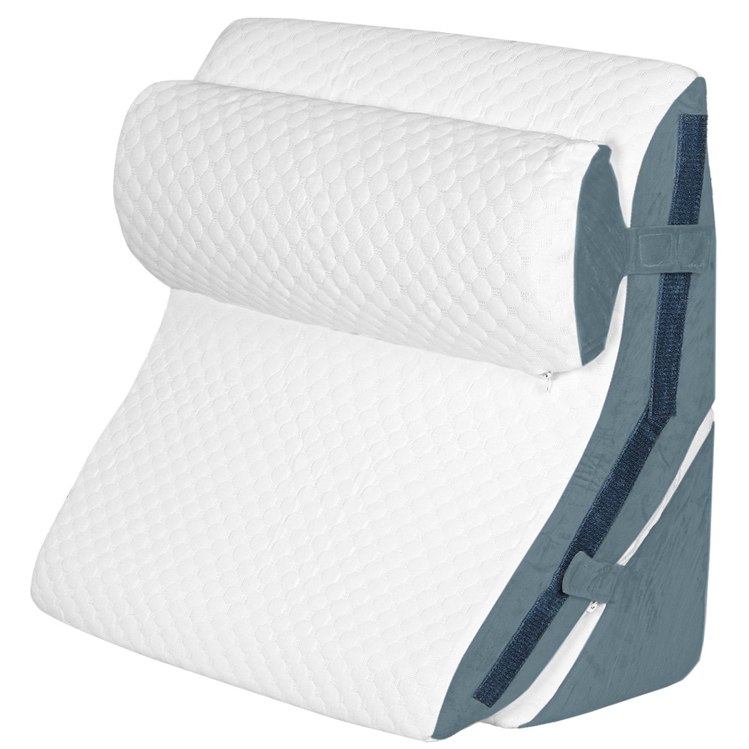 Lavio Large Wedge Pillow Cooling Memory Foam Orthopaedic Bed Cushion Acid Reflux