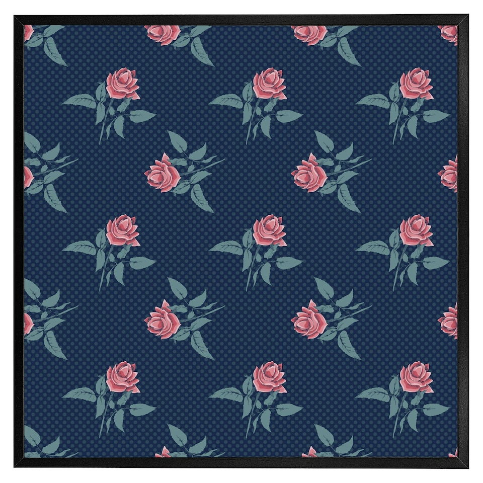 image 1 of Roses & spots print (Picture Frame) Brown | Oak | XS