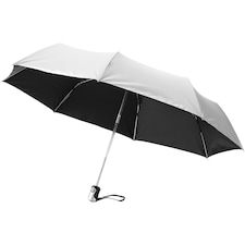 Bullet 21.5in Alex 3-Section Auto Open And Close Umbrella - Silver - One Size