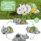 image 5 of Pack of 6 Solar Elephant Garden Ornament Grey | One Size