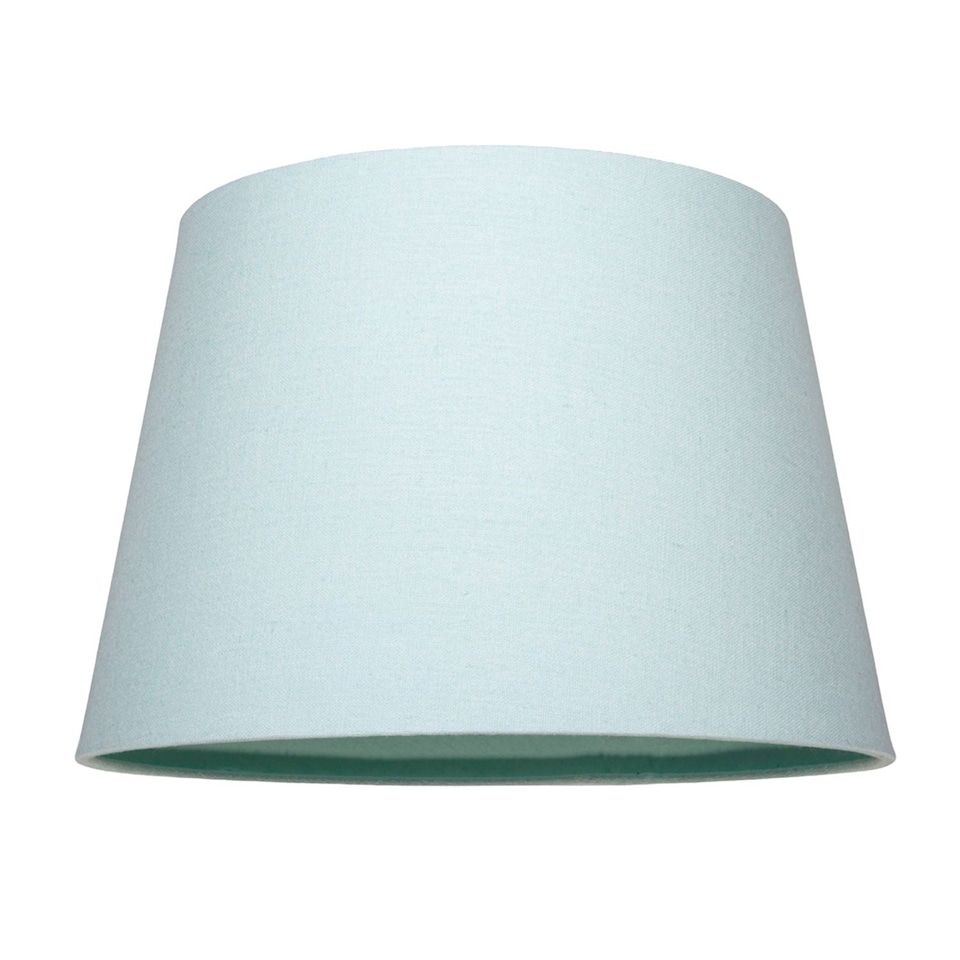 image 1 of Classic 10 Inch Duck Egg Linen Fabric Drum Table/Pendant Lamp Shade 60w Maximum | Blue | Duck Egg | 1