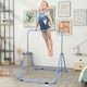 image 10 of HOMCOM Kids Gymnastic Bar w/ Adjustable Height, Foldable Training Bar - Blue