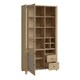 image 2 of Cestino 2 Door 2 Drawer Display Cabinet in Jackson Hickory Oak and Rattan Effect