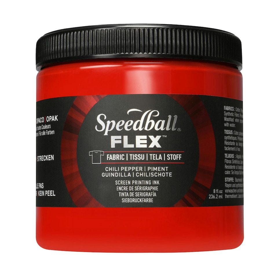image 1 of Speedball Flex Screen Printing Fabric Ink, Chili Pepper, 8oz