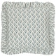 image 1 of furn. Lulah Block Printed Ruffle Linen/Blue Cushion Cover 45 x 45cm Multi