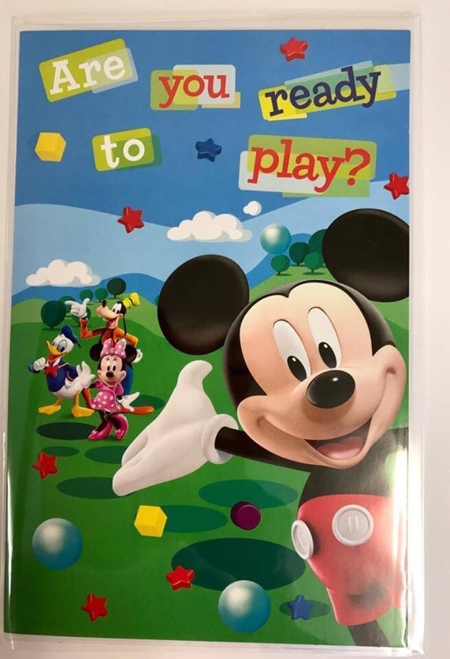 image 1 of Mickey Mouse and Friends Magical Stars Birthday Card - Ready To Play