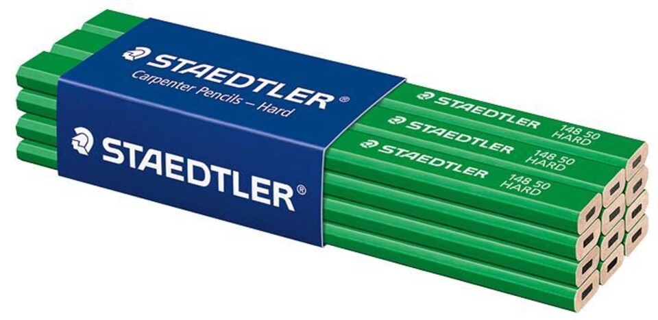 image 1 of STAEDTLER - 6H Hard Carpenters Pencils - Pack of 12