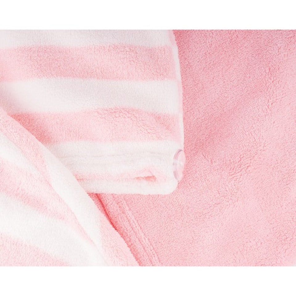 image 1 of Brushworks Luxury Microfibre Hair Towels 2 Pack Pink | Pink | Bath towel